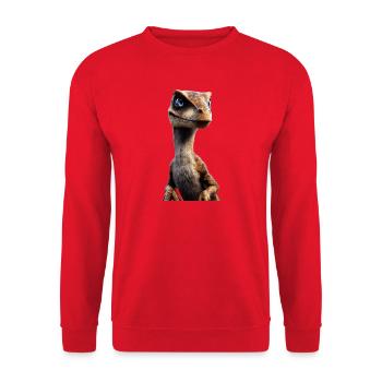 Raptor Velociraptor Dinosaur Dino Raptors - Unisex Sweatshirt - red - Front - Alina (178cm) & Michal (187cm)