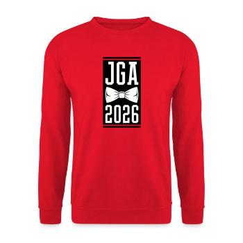 Jga 2026 Bachelor Party - Unisex Sweatshirt - red - Front - Alina (178cm) & Michal (187cm)