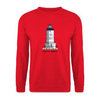 Los Angeles, phare de port dessiné à la main aux États-Unis - Sweat-shirt Unisexe - rouge - Devant - Alina (178cm) & Michal (187cm)