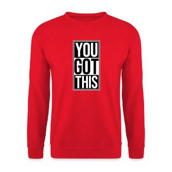 You Got This Motivational Inspirational Quote - Unisex Sweatshirt - red - Front - Alina (178cm) & Michal (187cm)