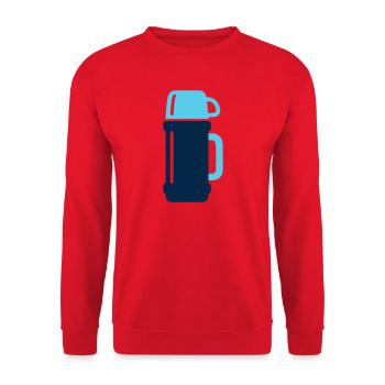 Thermoskanne Outdoor Icon - Unisex Pullover - Rot - Vorne - Alina (178cm) & Michal (187cm)