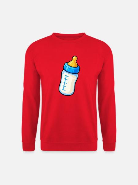 Bunte Babyflasche Illustration - Unisex Pullover - Rot