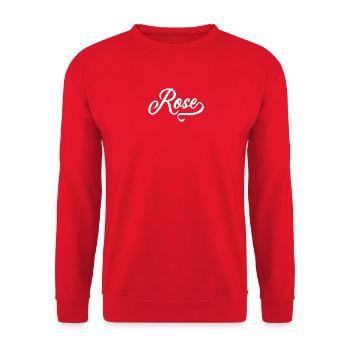 Rose - Sweat-shirt Unisexe - rouge - Devant - Alina (178cm) & Michal (187cm)