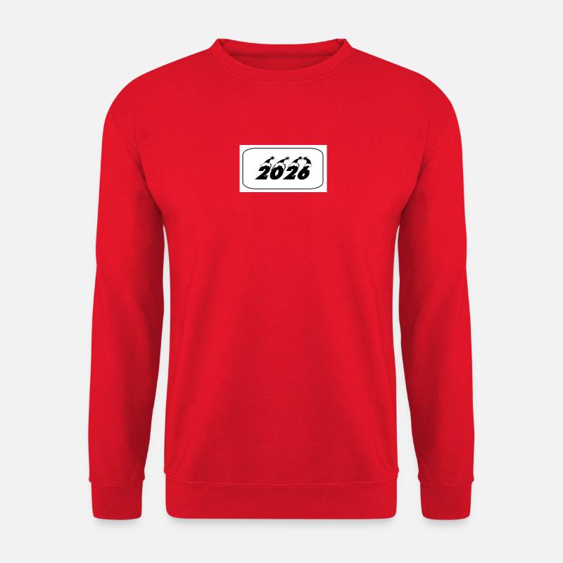 Jahreswechsel 2026 Design mit Feuerwerksideen - Unisex Pullover - Rot