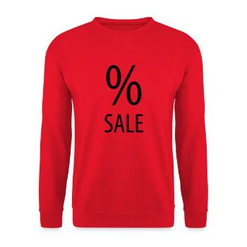 Sale Per Cent - Unisex Pullover - Rot - Vorne - Alina (178cm) & Michal (187cm)