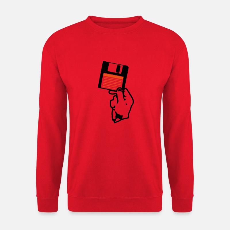 Ich halte dir eine Handdiskette. - Unisex Pullover - Rot
