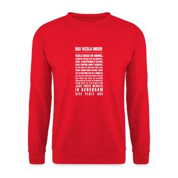 Vizsla - Vizsla Unser im Himmel! - Unisex Pullover - Rot - Vorne - Alina (178cm) & Michal (187cm)