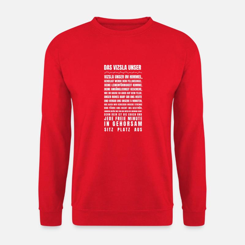 Vizsla - Vizsla Unser im Himmel! - Unisex Pullover - Rot