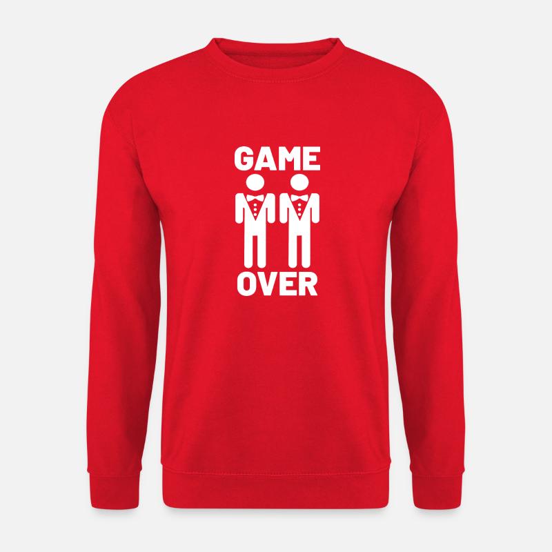 Game Over lustiges JGA Gay Pride Hochzeit - Unisex Pullover - Rot