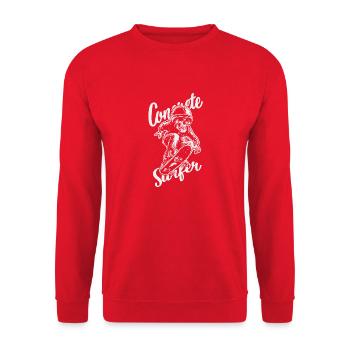 Beton-Surfer - Unisex Pullover - Rot - Vorne - Alina (178cm) & Michal (187cm)