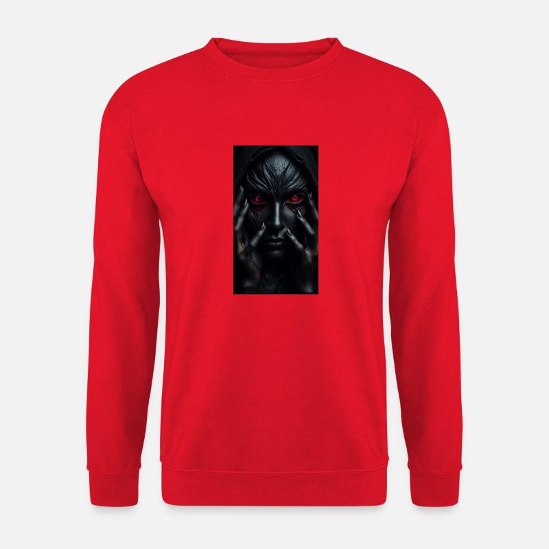 schwarzes Gesicht - Unisex Pullover - Rot