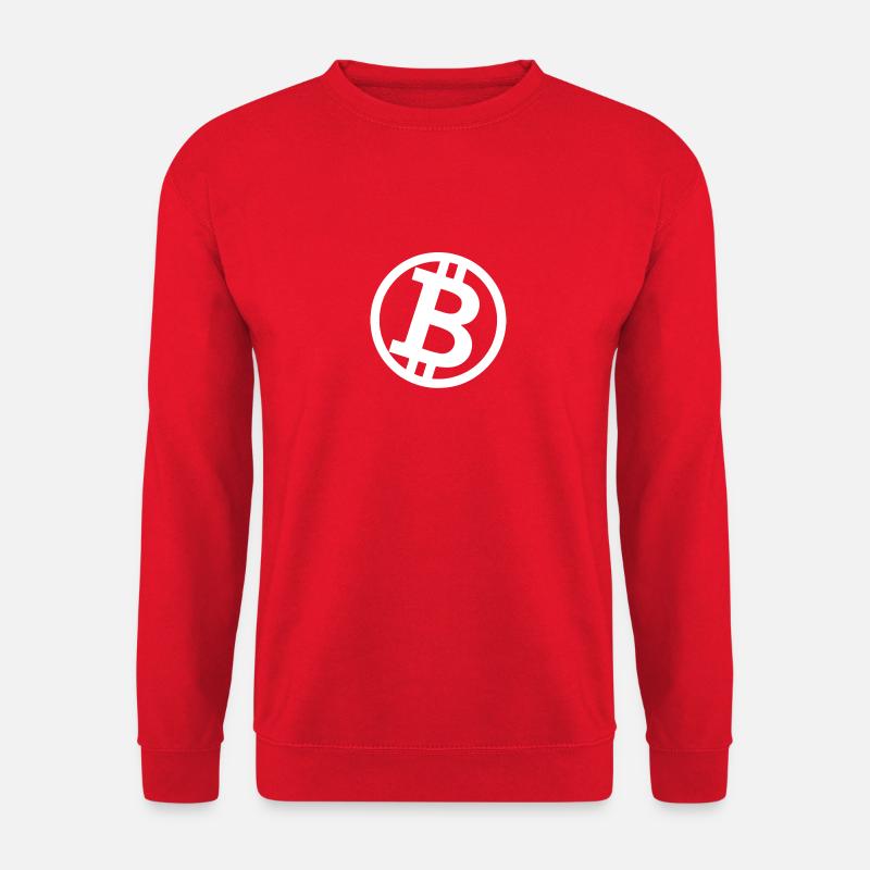 Bitcoin weiss - Unisex Pullover - Rot