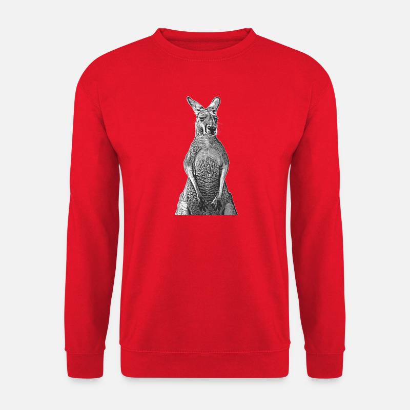 Känguru lineart - Unisex Pullover - Rot