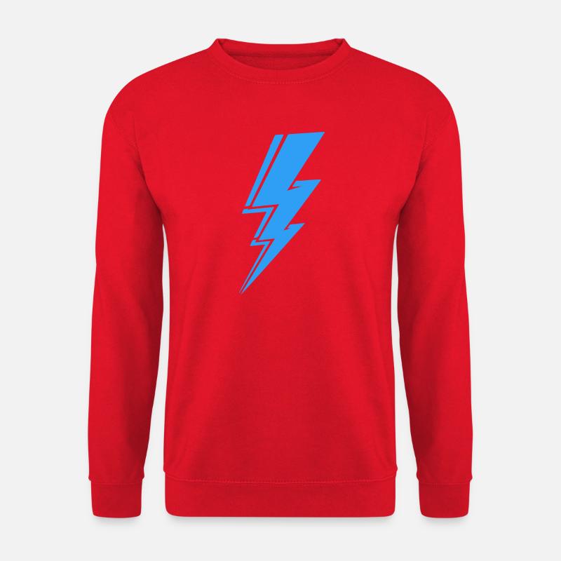 Lightning in Modern Blue - Unisex Sweatshirt - red