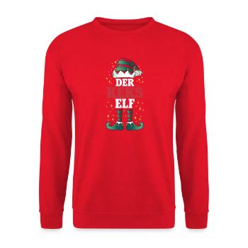 Noël L’Elfe des Cookies - Sweat-shirt Unisexe - rouge - Devant - Alina (178cm) & Michal (187cm)