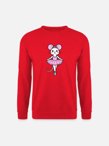 ballerina mouse - Unisex Sweatshirt - red