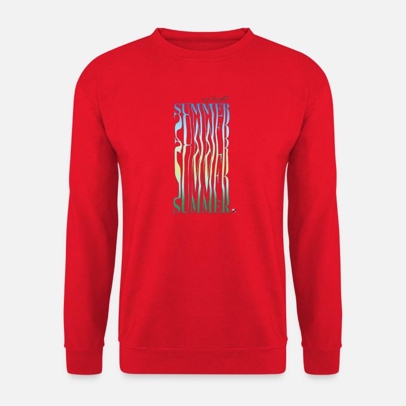 Letter illustration with gradient - Unisex Sweatshirt - red