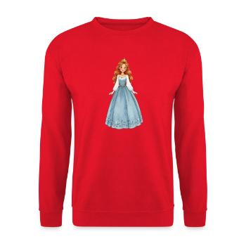 Prinzessin im Eiskristallkleid - Unisex Pullover - Rot - Vorne - Alina (178cm) & Michal (187cm)