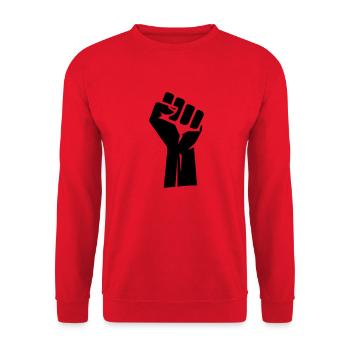 Revolution Fist - Unisex Sweatshirt - red - Front - Alina (178cm) & Michal (187cm)