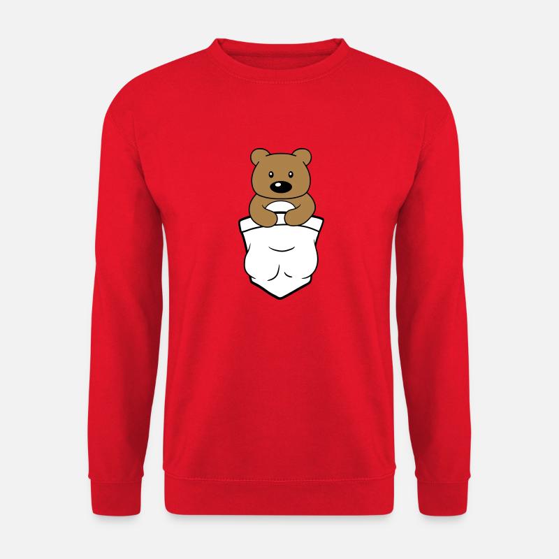 teddy grizzly baer baerchen suess baby kind kusche - Unisex Pullover - Rot