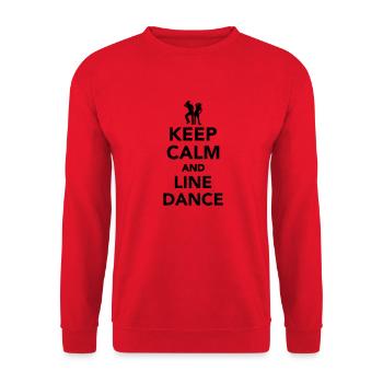 Keep calm and line dance - Sweat-shirt Unisexe - rouge - Devant - Alina (178cm) & Michal (187cm)