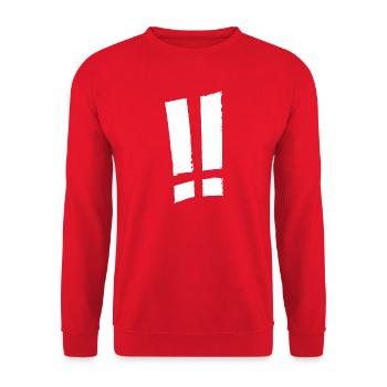 Statement - Unisex Pullover - Rot - Vorne - Alina (178cm) & Michal (187cm)