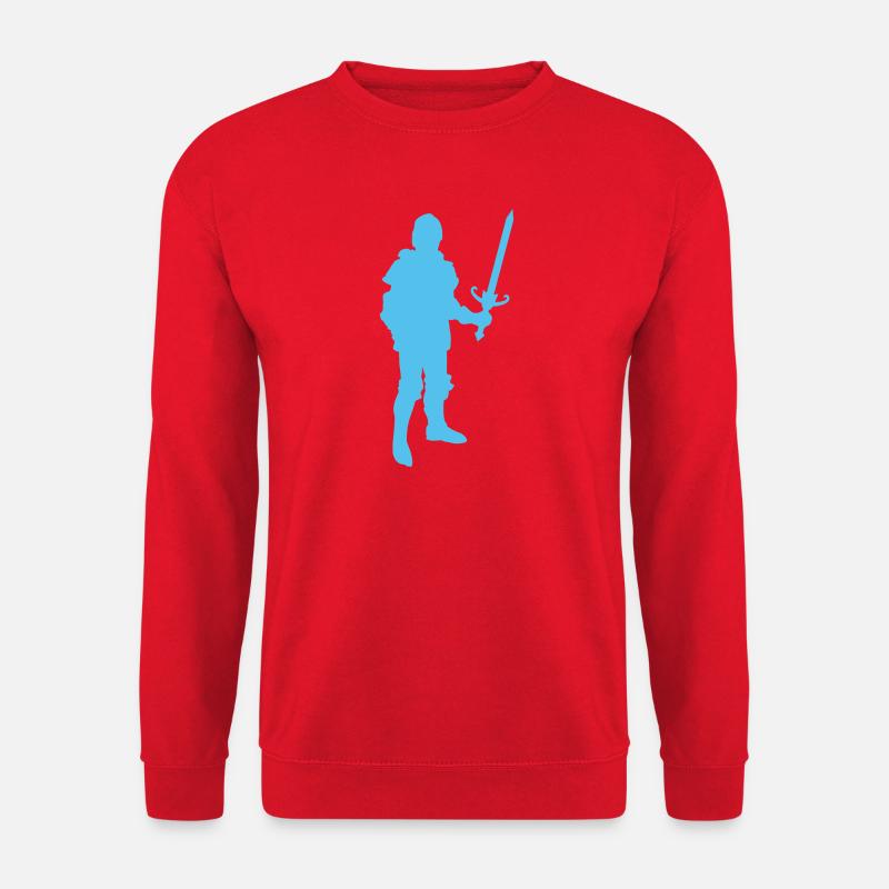 Blue Knight Silhouette - Unisex Sweatshirt - red