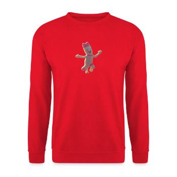 Fröhlicher Sockenfreund - Unisex Pullover - Rot - Vorne - Alina (178cm) & Michal (187cm)