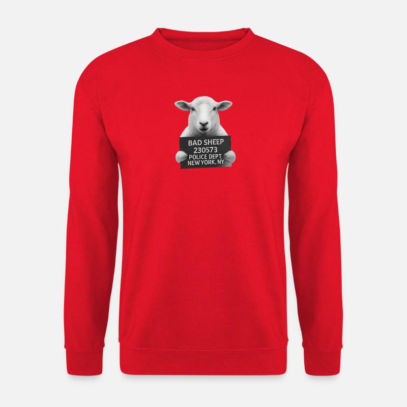 Bad Sheep Shield Motif - Unisex Sweatshirt - red