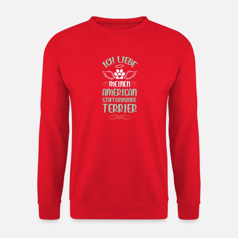 American Staffordshire Liebe - Unisex Pullover - Rot