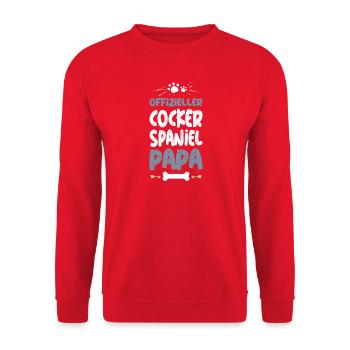 Papa officiel du cocker spaniel - Sweat-shirt Unisexe - rouge - Devant - Alina (178cm) & Michal (187cm)