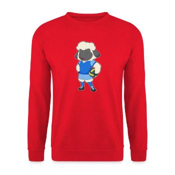 Schaf Volleyballspieler Volleyball - Unisex Pullover - Rot - Vorne - Alina (178cm) & Michal (187cm)