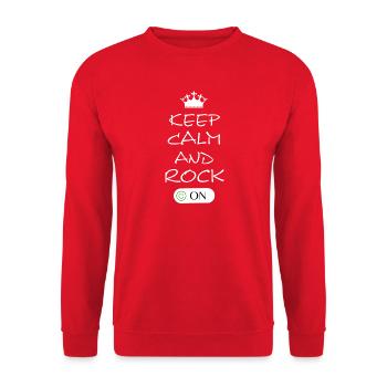Rock - Heavy Metal - RocknRoll - Unisex Pullover - Rot - Vorne - Alina (178cm) & Michal (187cm)