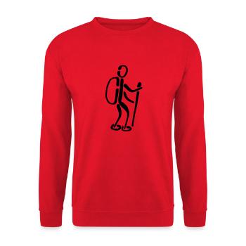 Wanderer Wandern - Unisex Pullover - Rot - Vorne - Alina (178cm) & Michal (187cm)