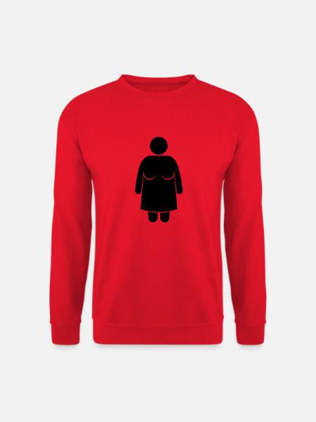 fat woman - Unisex Sweatshirt - red