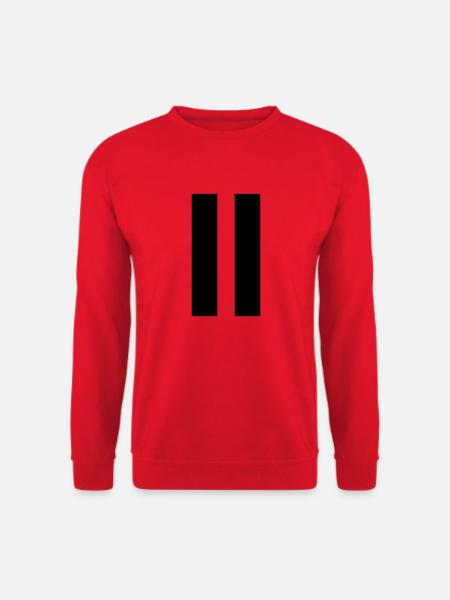 Pause Symbol Retro Fernbedienung und Radio - Unisex Pullover - Rot