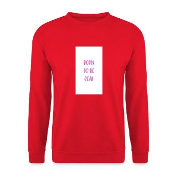 Blue Sea Nature Good morning Instagram Story - Unisex Pullover - Rot - Vorne - Alina (178cm) & Michal (187cm)
