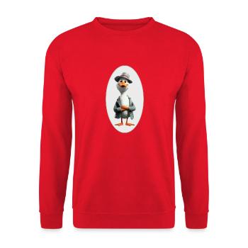 Gans - Unisex Pullover - Rot - Vorne - Alina (178cm) & Michal (187cm)