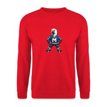 Fier aigle avec la lettre M - Sweat-shirt Unisexe - rouge - Devant - Alina (178cm) & Michal (187cm)