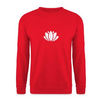 Lotusblume - Unisex Pullover - Rot - Vorne - Alina (178cm) & Michal (187cm)