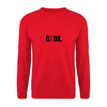 Gude Schobbe - Unisex Pullover - Rot - Vorne - Alina (178cm) & Michal (187cm)