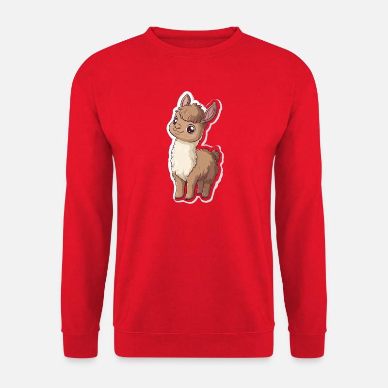 Llama Alpaca Llama Animal Gift - Unisex Sweatshirt - red