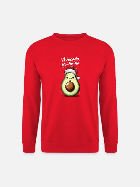 Avocado Weihnachten Geschenk - Unisex Pullover - Rot