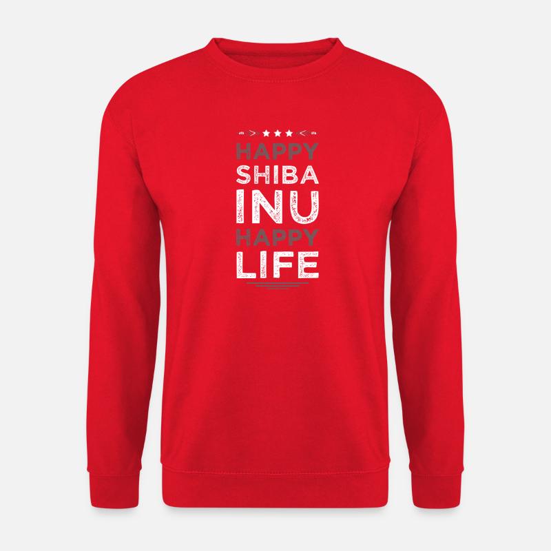Shiba Inu Lebensfreude - Unisex Pullover - Rot