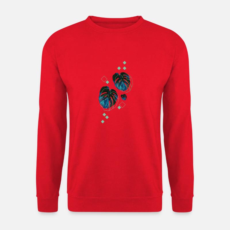 Monstera Blatt - Unisex Pullover - Rot