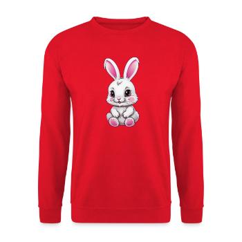 Häschen - Unisex Pullover - Rot - Vorne - Alina (178cm) & Michal (187cm)