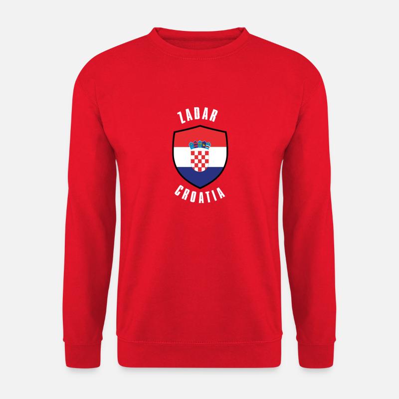 Conception du drapeau du bouclier croate - Sweat-shirt Unisexe - rouge