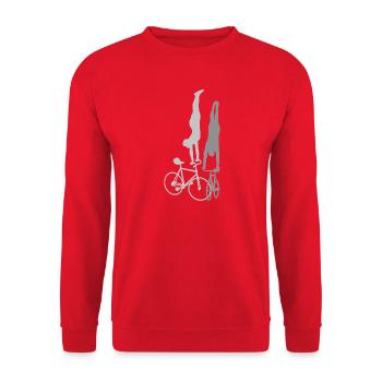 Artistic cycling, artistic cycling, indoor cycling - Unisex Sweatshirt - red - Front - Alina (178cm) & Michal (187cm)