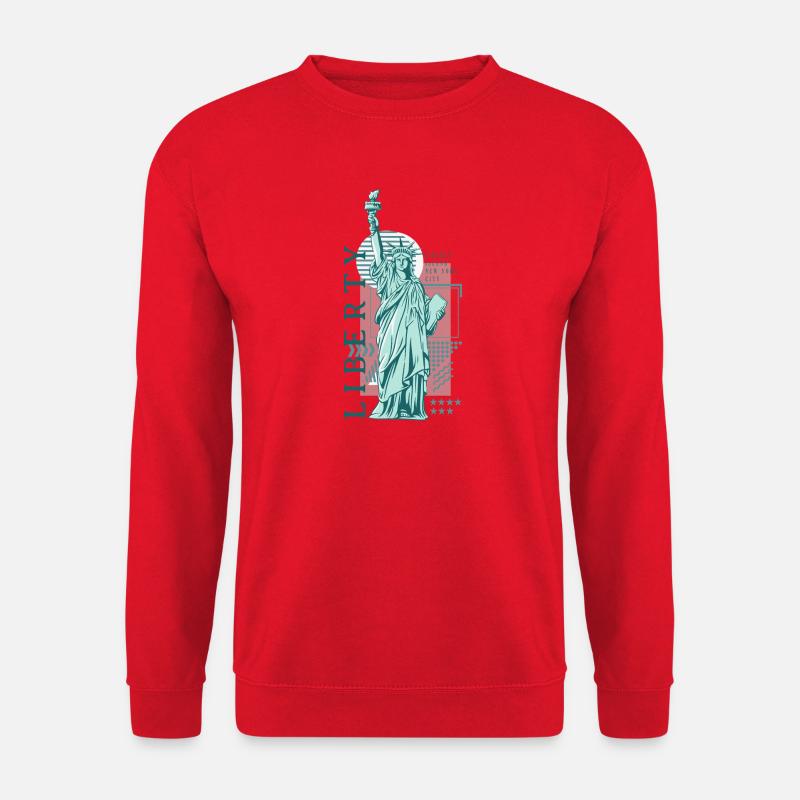 Vintage Blue Liberty - Unisex Pullover - Rot