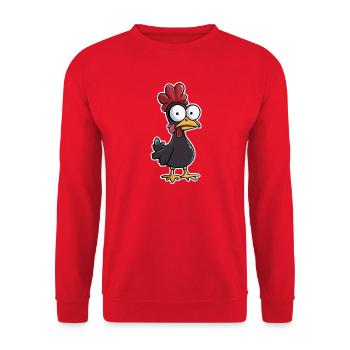Poulet Fou Poulet de Pâques - Sweat-shirt Unisexe - rouge - Devant - Alina (178cm) & Michal (187cm)